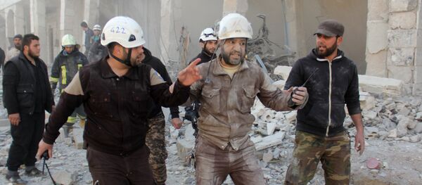 Активисты из организации Белые каски в Сирии. Архивное фото - Sputnik Узбекистан