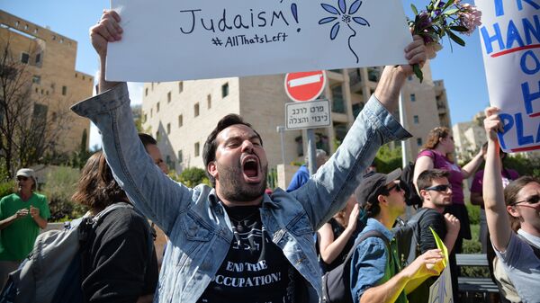 Протесты против переноса посольства США из Тель-Авива в Иерусалим - Sputnik Ўзбекистон