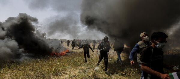 Акции протеста на границе сектора Газа и Израиля Акции протеста на границе сектора Газа и Израиля - Sputnik Ўзбекистон