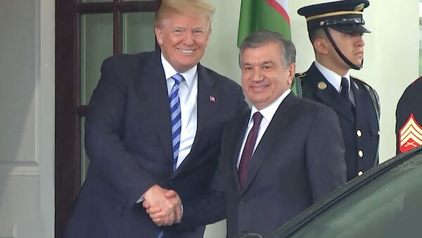 Президент Узбекистана Шавкат Мирзиеёв во время визита в США - Sputnik Ўзбекистон