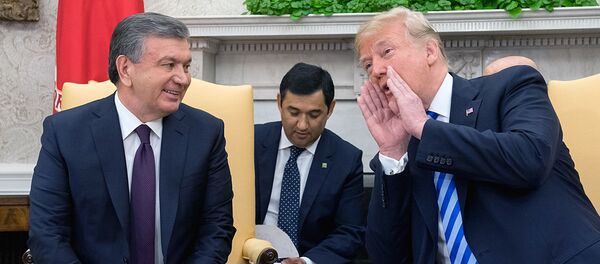 Президент Узбекистана Шавкат Мирзиёев и Президент США Дональд Трамп - Sputnik Узбекистан