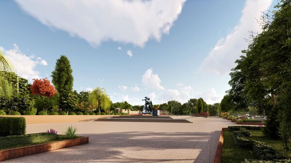 Макет реконструкции мемориального комплекса Мужество - Sputnik Узбекистан