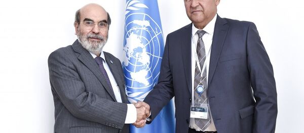 Министр Баходир Юсупов провел переговоры с Генеральным директором ФАО г-ном Жозе Грациану Министр Баходир Юсупов провел переговоры с Генеральным директором ФАО г-ном Жозе Грациану - Sputnik Узбекистан