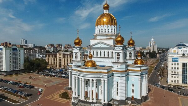 Кафедральный собор святого праведного воина Феодора Ушакова в городе Саранске - Sputnik Узбекистан