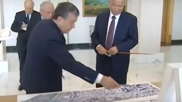 Ислам Каримов и Шавкат Мирзиёев - съемка 2016 года - Sputnik Узбекистан