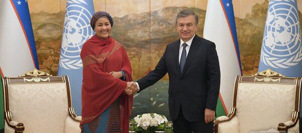 Шавкат Мирзиёев встретился с первым заместителем Генерального секретаря ООН Аминой Мохамед Шавкат Мирзиёев встретился с первым заместителем Генерального секретаря ООН Аминой Мохамед - Sputnik Ўзбекистон