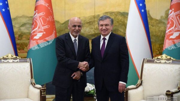 Президент Узбекистана Шавкат Мирзиёев и президент Афганистана Мухаммад Ашраф Гани.  - Sputnik Узбекистан