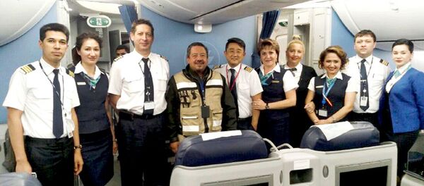 Национальная авиакомпания Узбекистон хаво йуллари 30 июня 2018 года успешно выполнила чартерный рейс по маршруту Внуково – Мехико по заказу администрации сборной команды Мексики по футболу - Sputnik Узбекистан