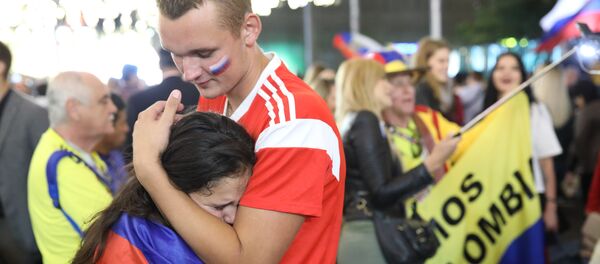 Болельщики сборной России Болельщики сборной России - Sputnik Ўзбекистон