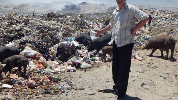 Самаркандский городской полигон твердых бытовых отходов в поселке Сулим  - Sputnik Узбекистан