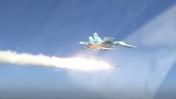 Су-34 уничтожил корабль террористов сверхзвуковой ракетой - Sputnik Узбекистан