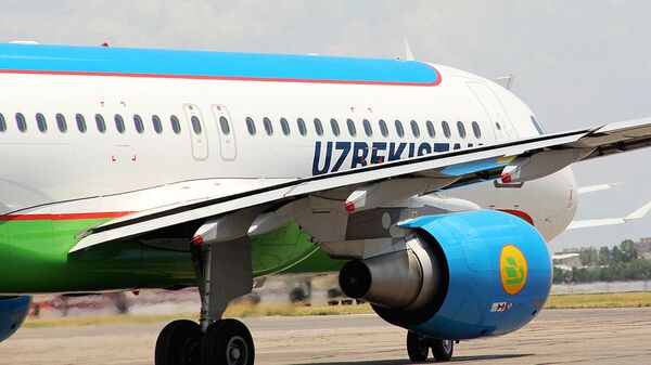 Самолет AAirbus 320 узбекских авиалиний  - Sputnik Ўзбекистон