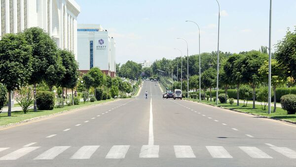 Пешеходный переход радом с отелем Хаят - Sputnik Ўзбекистон