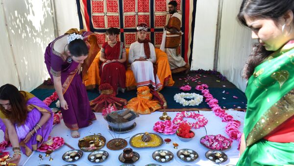 Традиционная индийская свадьба  - Sputnik Узбекистан