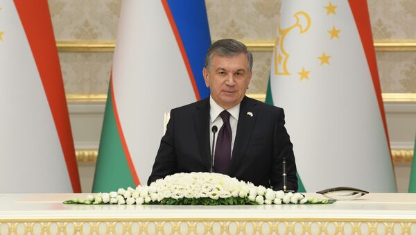Шавкат Мирзиёев на встрече с президентом Таджикистана Эмомали Рахмоном - Sputnik Узбекистан