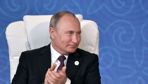 Президент РФ В. Путин принял участие в V Каспийском саммите в Актау - Sputnik Узбекистан