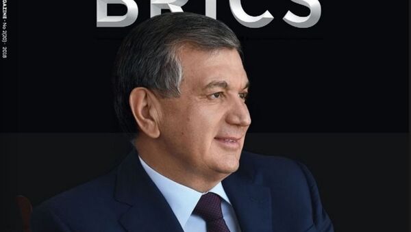 Shavkat Mirziyoyev na oblojke BRICS Business Magazine - Sputnik Oʻzbekiston