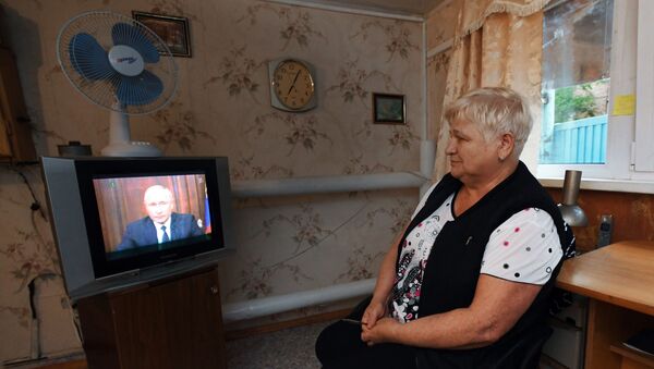 Трансляция обращения В. Путина к гражданам России - Sputnik Узбекистан