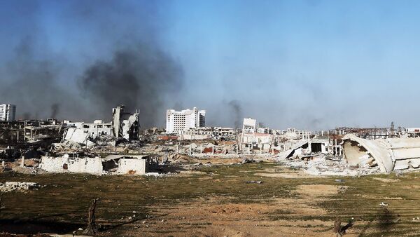 Разрушенный сирийский город - Sputnik Узбекистан