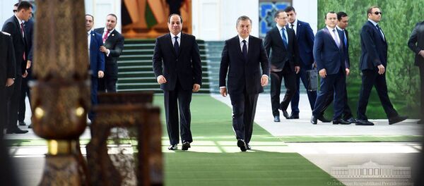 В резиденции Куксарой состоялись переговоры президента Республики Узбекистан Шавката Мирзиёева и президента Арабской Республики Египет Абдул-Фаттаха ас-Сиси - Sputnik Узбекистан