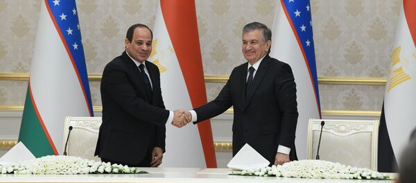 Президент Узбекистана Шавкат Мирзиёев и президент Египта Абдул-Фаттахом ас-Сиси - Sputnik Ўзбекистон