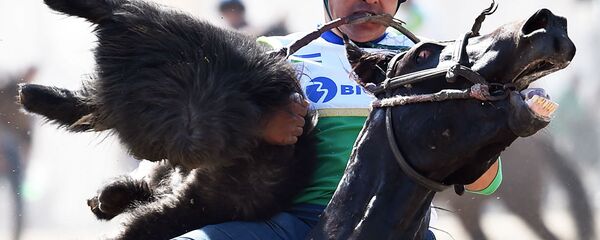 Узбекский всадник во время соревнований по кок-бору - Sputnik Узбекистан