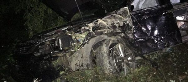 Фото с места ДТП, в котором погиб премьер-министр Абхазии Геннадий Гагулия  - Sputnik Узбекистан