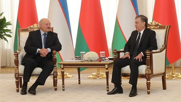 Встреча президента Узбекистана с президентом Беларуси в резиденции Куксарой - Sputnik Узбекистан