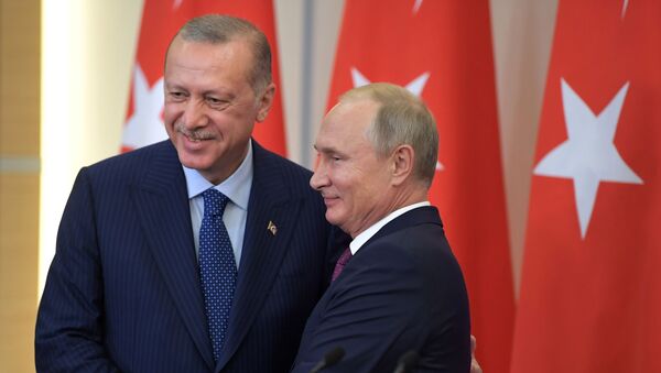 Президент РФ В. Путин встретился с президентом Турции Р. Т. Эрдоганом - Sputnik Узбекистан