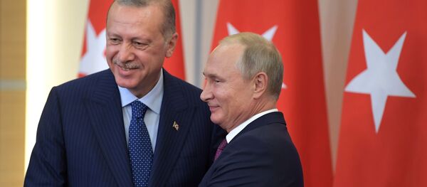 Президент РФ В. Путин встретился с президентом Турции Р. Т. Эрдоганом - Sputnik Узбекистан