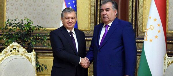 Шавкат Мирзиёев и Эмомали Рахмон провели встречу Шавкат Мирзиёев и Эмомали Рахмон провели встречу - Sputnik Ўзбекистон