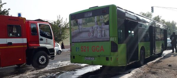 Пассажирский автобус загорелся в Ташкенте - Sputnik Узбекистан