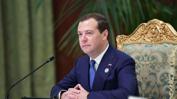 Дмитрий Медведев на заседание Совета глав правительств стран-участниц Шанхайской организации сотрудничества - Sputnik Ўзбекистон