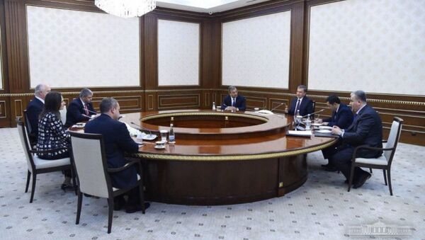 Президент Республики Узбекистан принял делегацию Американо-Узбекской торговой палаты - Sputnik Узбекистан