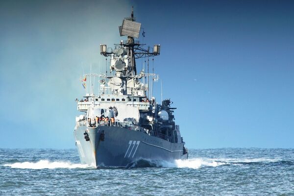 Сторожевой корабль «Ярослав Мудрый» возвращается после выполнения задач боевой службы в Средиземном море - Sputnik Узбекистан