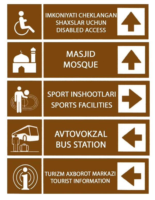 Знаки мирового стандарта помогут туристам ориентироваться в Узбекистане - Sputnik Узбекистан