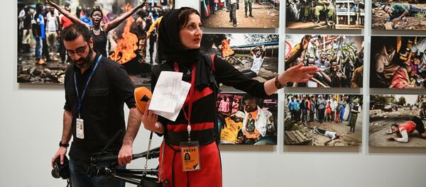 Открытие выставки победителей IV международного конкурса имени А. Стенина - Sputnik Узбекистан