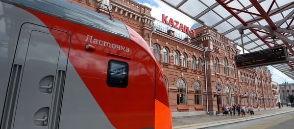 Железнодорожный вокзал в Казани Железнодорожный вокзал в Казани - Sputnik Узбекистан