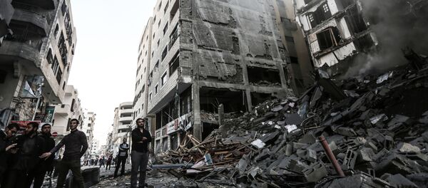 Последствия воздушных ударов по сектору Газа. 13 ноября 2018 Последствия воздушных ударов по сектору Газа. 13 ноября 2018 - Sputnik Ўзбекистон